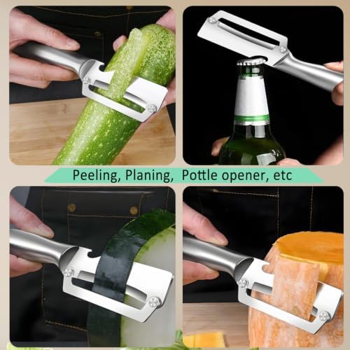 2PCS Multifunctional Stainless Steel Vegetable Peeler for Kitchen
