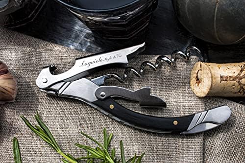 Laguiole Style de Vie corkscrew, bottle opener with foil cutter, ebony