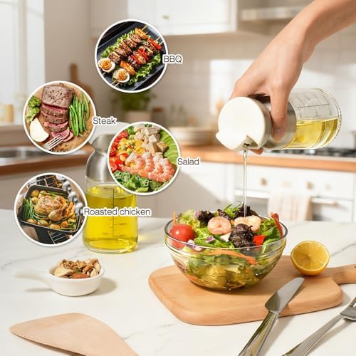 Vucchini Olive Oil Dispenser Oil Bottle Set Salad Dressing Container