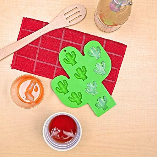 Fairly Odd Novelties Cactus Shaped Ice Cube Tray Funny Novelty Southwest Desert Themed Molds, One Size, Green,FON-10301