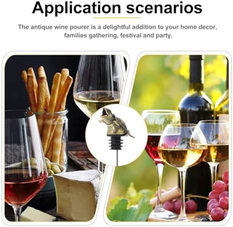 IMIKEYA Sea Turtle Wine Aerator Pourer Spout - Antique Animal Bar Liquors Bottle Pourer Wine Bottle Topper Wine Decanter Creative Wine for Whiskey
