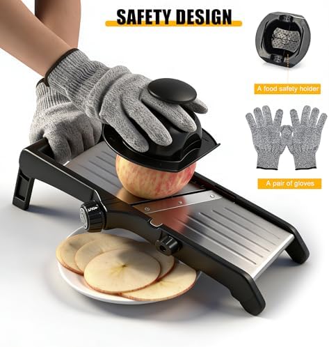 -BINGBING- Mandoline Slicer for Kitchen, 7-in-1 Adjustable Vegetable Slicer