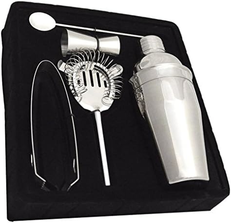 Gifts Infinity 7 Piece Stainless Steel Bar Set - 18.5 oz Martini & Cocktail Shaker, Stirrer, Strainer, Double Jigger, and Ice Tongs. (1)