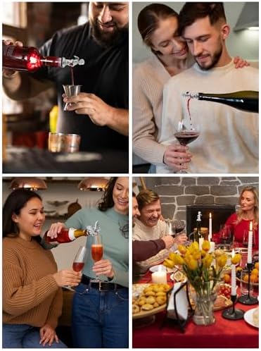 Cherub Angel Wine Bottle Pourer – No-Drip Liquor Pour Spout with Leak-Proof Rubber, Universal Fit for Wine/Whiskey/Vodka – Novelty Bar Accessory & Funny Gift for Parties, Home Bar, Bartenders