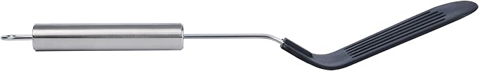 Restaurantware Nylon Slotted Turner - German Standard Large Kitchen Spatula with Stainless Steel Handle, Non-Stick Safe, Dishwasher Safe - Heat-Resistant Slotted Spatula for Eggs, Fish, All Purpose