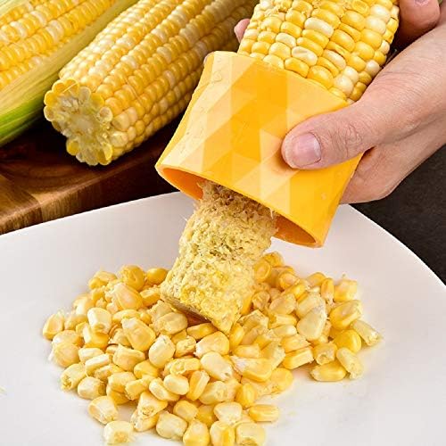 Mayata 2pcs Manual Portable Mini Circular Corn Shaver Threshing Stainless Steel Yellow Corn Stripper Peeler Home Vegetable Tools