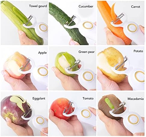 Electric Fruit Vegetable Peeler,Electric Potato Peeler 3 In 1 Set Interchangeable for Kitchen Carrot Potato Cucumber,Handheld USB Rechargeable Saving Time and Effort