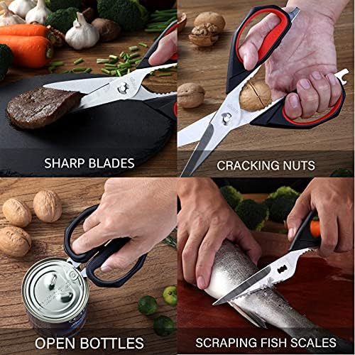 LIVINGO Kitchen Scissors 9.25" All Purpose Poultry Shears 2 Pack