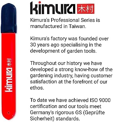 Kimura® 5” Pro Garden Tool Blade Sharpener - Premium Carbide Sharpener, Multipurpose Usage, Ideal for Pruners, Loppers, Garden Shears, Knives, Scissors & Hatchets, Ergonomic Non-Slip Vinyl Grip