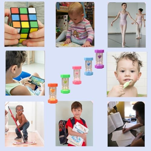 Colorful Sand Timers, Hourglass Sand Timers 30 Min Sandglass Timer with Protective Cover for Toothbrush Timer Games Classroom Home Office Cooking(Purple+30Min)