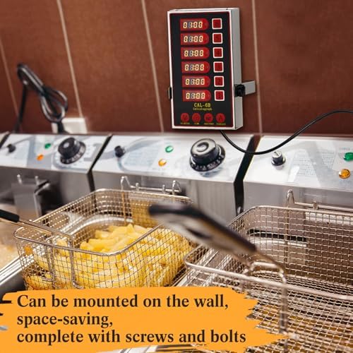 Relaxweex 1 Pack Commercial Digital Kitchen Timer for Cooking, 6 Channel