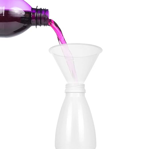 30Pcs Plastic Funnels Set, 4.7 Inch Wide Mouth Large Clear Funnels for Filling Water Bottles, Multipurpose Tool with Long Spout for Transferring Liquid, Spices, Powder, Lotion, Oils
