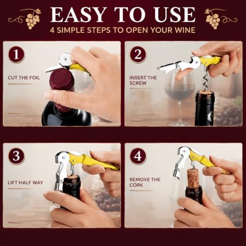 50 Pack Colorful Wine Key Corkscrew, Stainless Steel Waiter's Opener