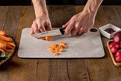Arcos Kitchen Knife 6 Inch Nitrum Stainless Steel and 150 mm blade. Professional Utilty Knife. Ergonomic Polyoxymethylene POM Handle. Series Universal. Color Black