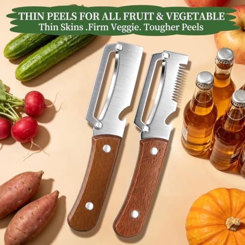 2 PCS Multifunctional Vegetable Peeler for Kitchen, 4-in-1 Peeler Shredder