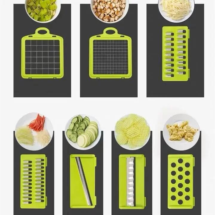 Premium Kitchen Multi 12 in 1 Manual Mandoline Fruit Vegetable Cutter Onion Dicer Veggie Slicer Vegetable Chopper