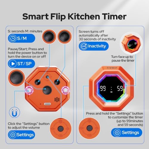 Visual Timer for Kids Kitchen Timer Pomodoro Magnetic Visual Countdown