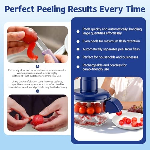 Electric Grape Peeler Machine - Rechargeable Peeler for Fruit
