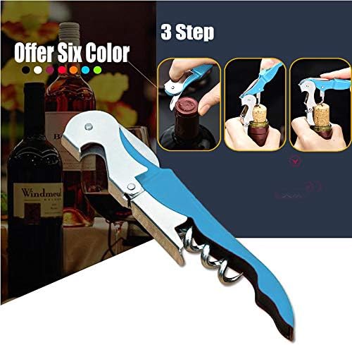 Professional Waiter Corkscrew Wine Openers Set(2PCS), Heavy Duty Stainless Steel Hinges Wine Key for Restaurant Waiters, Sommelier, Bartenders