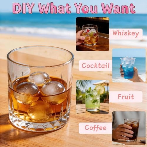 Small Ice Ball Mold, 2Pack Ice Cube Tray with Lid, 25 Cavities Round Flexible Silicone Ice Cube Tray for Freezer, BPA Free Circle Ice Cube Tray for Whiskey, Cocktail, Juice