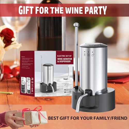 Vinflow Electric Wine Aerator decanter,Rechargeable Measured wine decanter