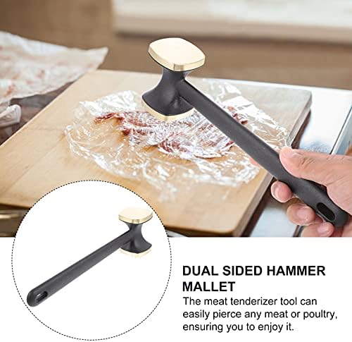Hemoton Meat Tenderizer Tool Dual Sided Meat Mallet Tenderizer Meat Pounder Meat Hammer Meat Smasher for Tenderizing Steak Beef Chicken Fish and Poultry