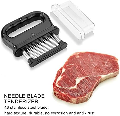 Needle Meat Tenderizer,48 Stainless Steel Ultra Sharps Needle Blade Tenderizer for Tenderizing Steak,Chicken and Pork