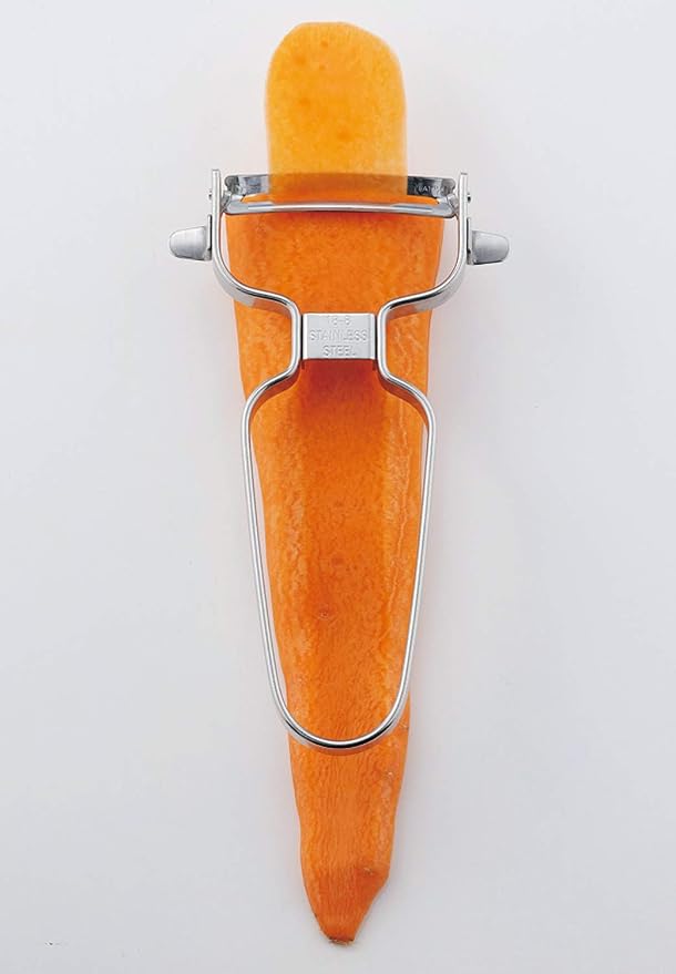 Shimomura Kihan 39956 Peeler, Peeler, Rapid, Made in Japan, Stainless Steel, Dishwasher Safe, Curved Blade, Thin Leather, Super Cut (Tsubamesanjo )