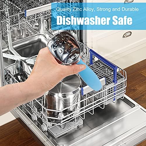 Professional Ice Cream Scoop with Ergonomic Anti-Slip Handle - Rust-Proof Zinc Alloy, Anti-Freeze Design for Home & Commercial Use (Blue)