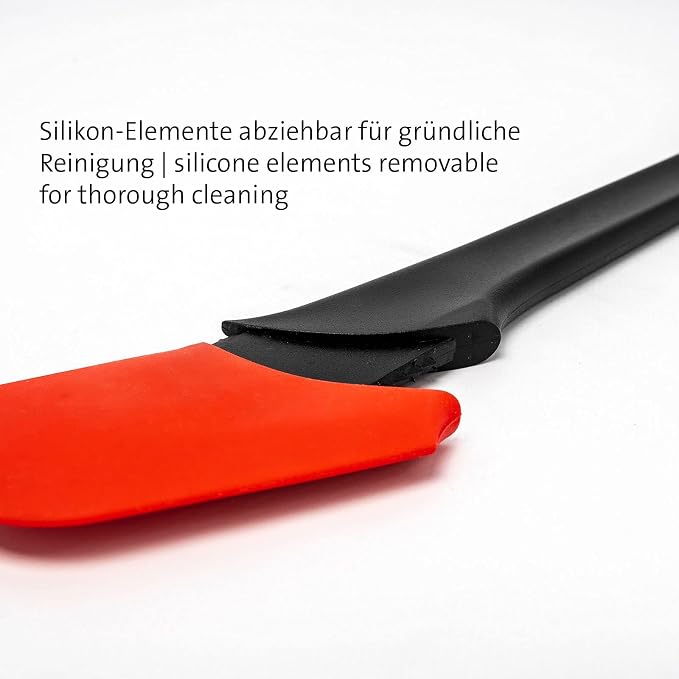 Westmark 15482270 Cooking and Dough Scraper, Silicone, Red, Black