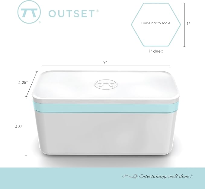 Outset Hexagon Silicone Ice Cube Tray and Storage Bucket, 29 Standard Honeycomb Cubes