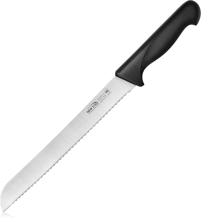 New Star Foodservice Essential 10-Inch Bread Knife, German Steel