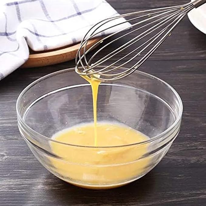2 Pack 12-inch 304 Stainless Steel Balloon Whisk Set Kitchen Wire Whisk (2 Pack)