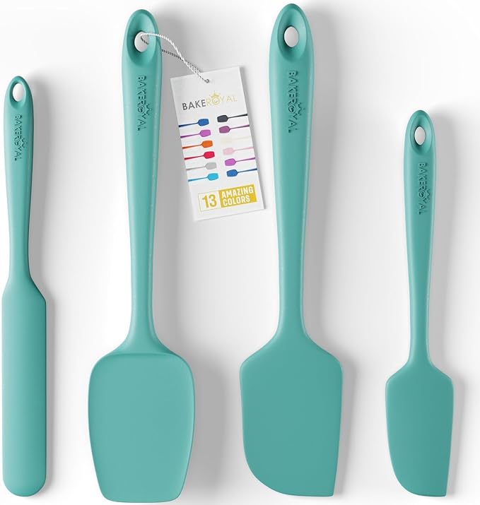 BakeRoyal Silicone Spatulas Set - Turquoise