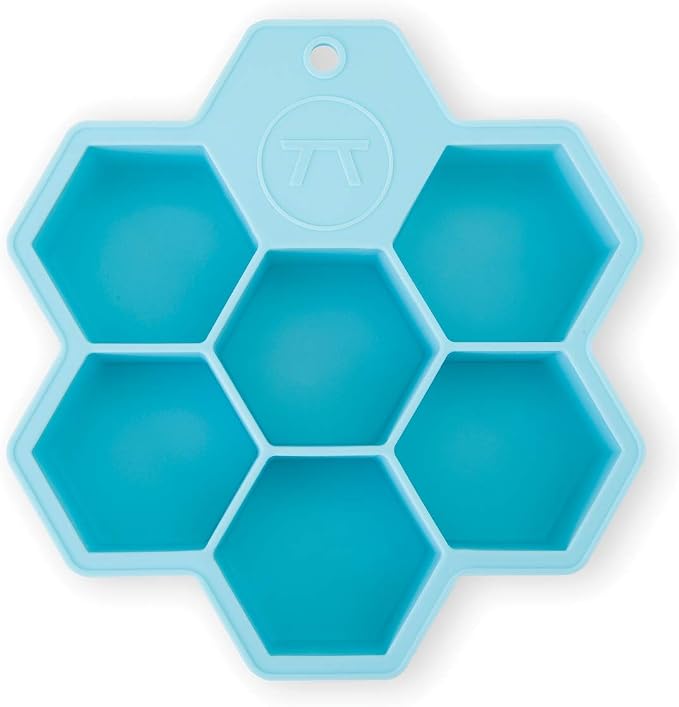 Outset Hexagon Silicione Ice Cube Tray, 6 Large Honeycomb Cubes
