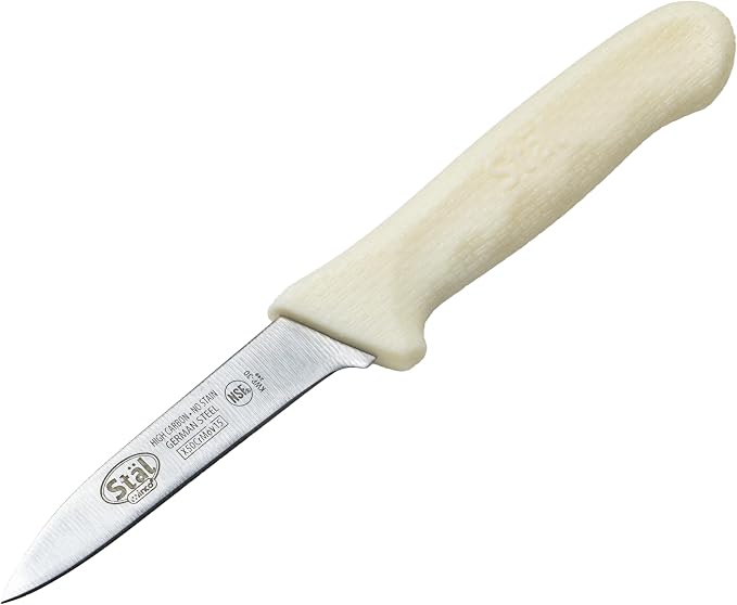 Winco 3-1/4" Paring Knives, White PP Hdl, 2pcs/pk