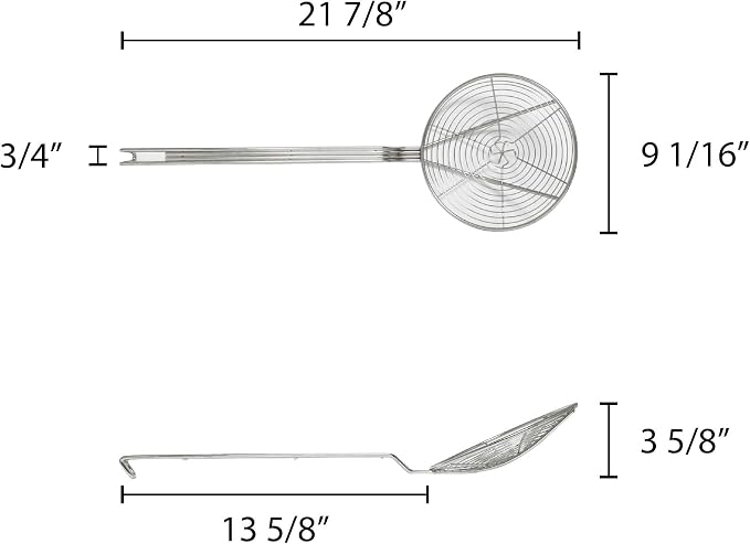 Thunder Group Nickel Plated Spiral Wire Skimmer, 9-Inch