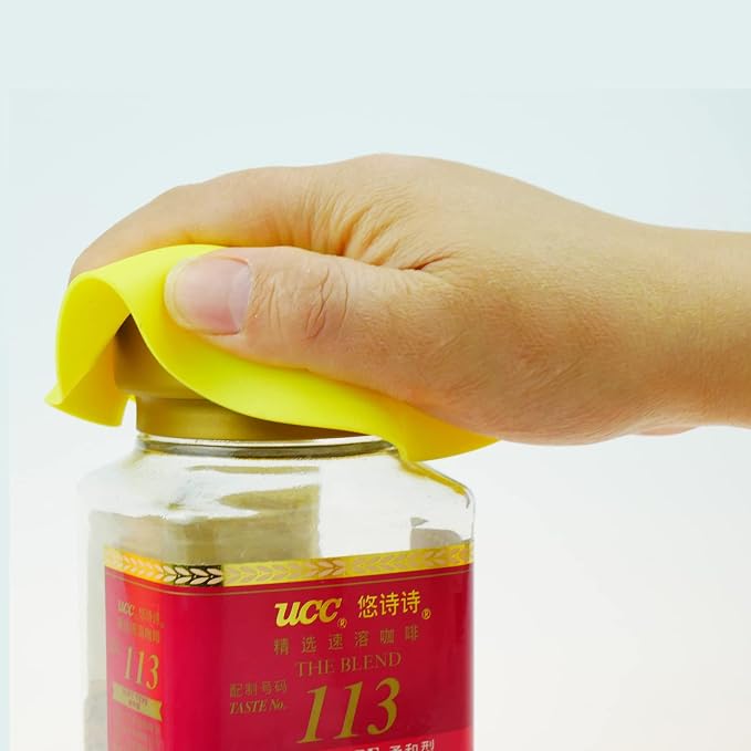 Rubber Jar Opener Gripper Pad-Jar Opener for Weak Hands-Silicone Heat Insulation Pad Round-Rubber Grippers for Opening Jars | Ideal for seniors and arthritis hands. Non-slip silicone provides extra grip to open tough jars effortlessly.