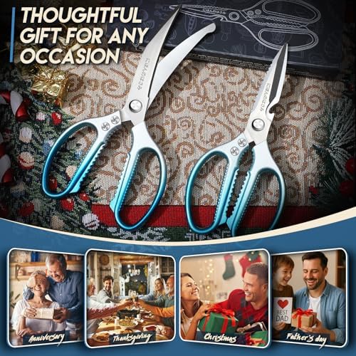 TIJERAS Kitchen Scissors Shears Set - 2PCS Stainless Steel Sharp