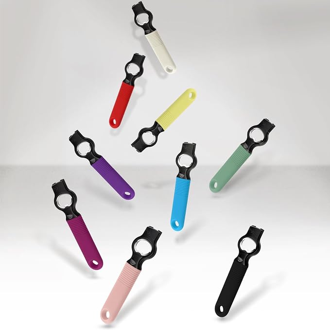 2-Pack Magnetic 2-in-1 Beer Bottle Cap & Soda Can Opener-Aqua | Soft Silicone Handle with Built-in Magnet Sticks to Fridges / Easy Can Tab Opener for Bartenders, Seniors, and Long nails