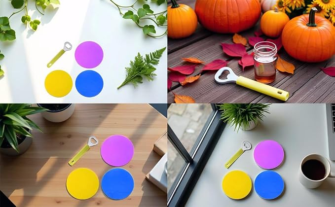 Jar Opener - Can Open Bottle Top Openers for Seniors,Arthritis,Weak Hands,Rubber Lid Gripper Manual Tool Effortless Opening Jars Silicone Pad Large Easy Glass Jar Cap Remover Kitchen Twist Coaster