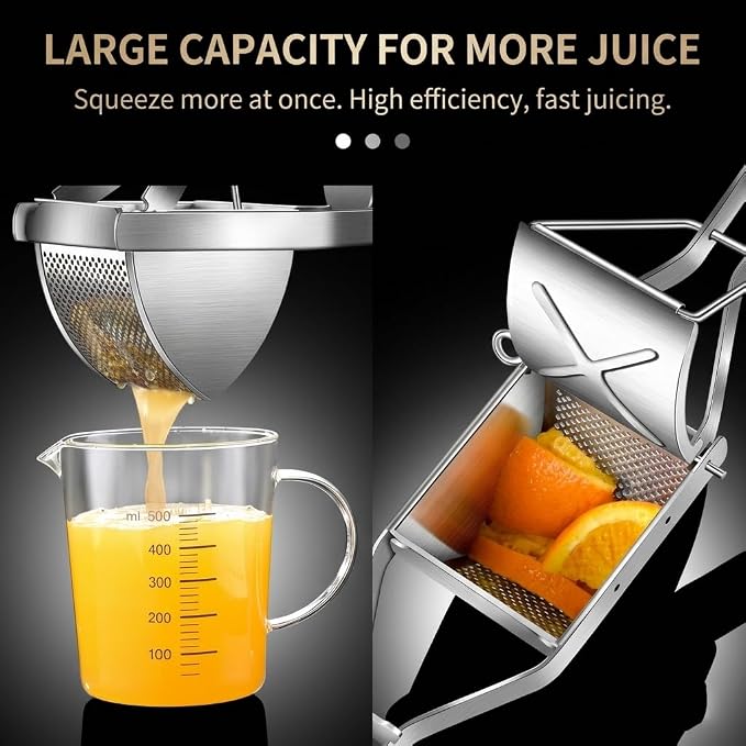 Stainless Steel Potato Ricer with Dough Scraper - Masher for Mashed Potatoes, Gnocchi & Fruit - Dishwasher Safe