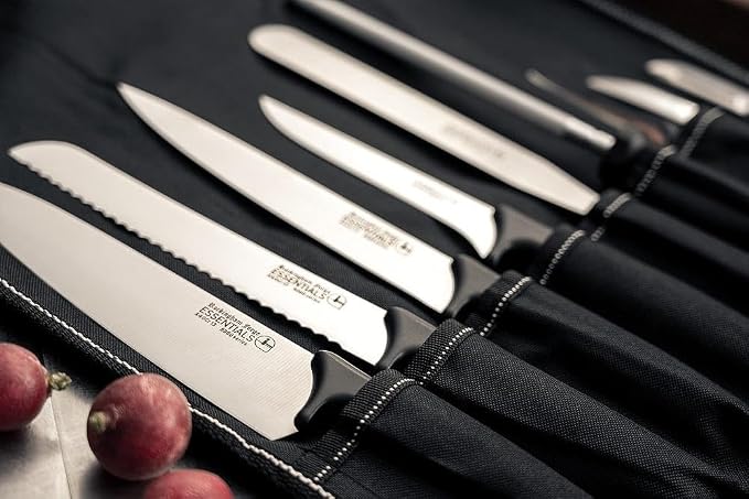 Rockingham Forge Essentials 8007 Range Lightweight Stainless Steel 3.5” Paring Knife with Black Handle, Individually Carded