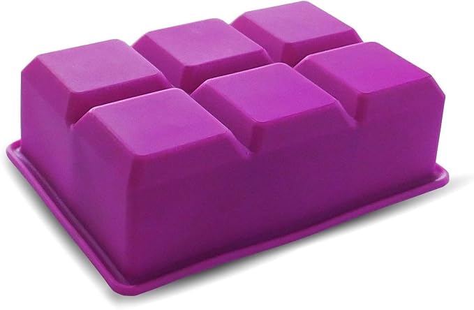 Ice Cube Mold Silicone Ice cube Tray Large Squares 2 x 6 Big Ice Cube Molds Set - Makes 12 Cubes! The Large Ice Cube Molds Made from Food Grade Silicone & are Reusable