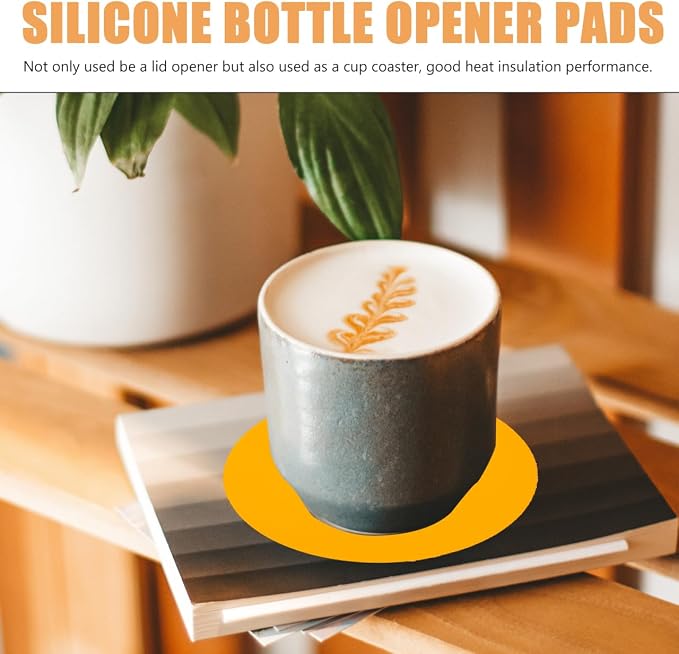 5 Pack Jar Opener Pads Silicone Gripper Pads for Opening Jars and Bottles Non Slip Jar Lid Remover Also Use as Cup Coasters 4.88 X 4.88 X 0.03 in for Kitchen