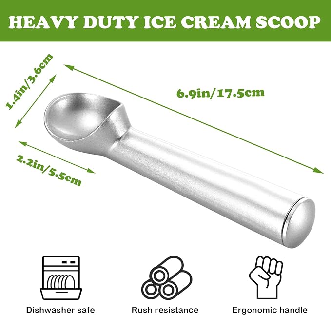 1 Pack Ice Cream Spade - Stainless Steel Flat Ice Cream Paddle, Scooper for Hard or Creamy Dessert Spade Butter Cutter