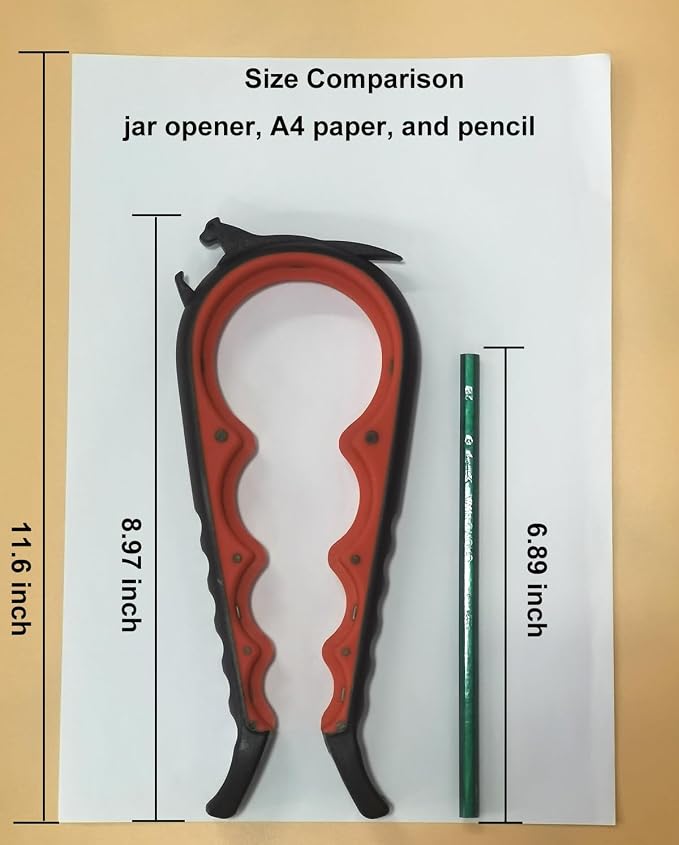 Otstar Jar Opener & Bottle Opener for Seniors with Arthritis, Weak Hands | Adjustable Lid Opener Effortlessly Opens Jars, Bottles & Pop-Top Cans, Great for Senior Parents, Grandparents, or Loved Ones