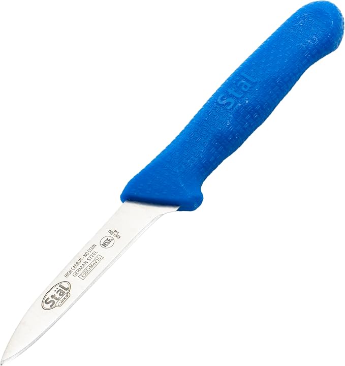 Winco 3-1/4" Paring Knives, Blue PP Hdl, 2pcs/pk