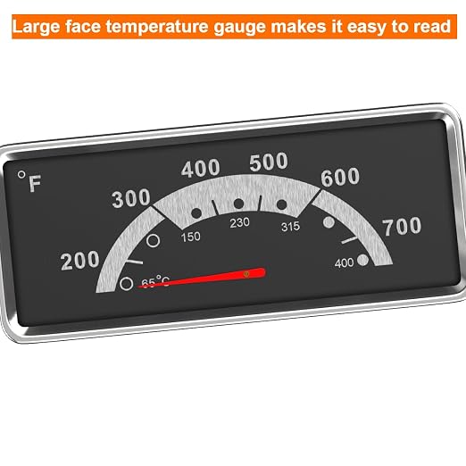 BBQ Future 3.6" Temperature Gauge Replacement for Nexgril 720-0898 720-0830A 720-0882A, Stainless Steel Grill Thermometer for Kenmore 148.23683310 146.23673310 119.16144210 139.34172410 119.16145210