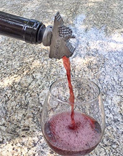 Virginia State Stainless Steel Wine Aerator Pourer Premium Aerating Pourer Decanter with Food Grade Silicone Stopper for White and Red Wines